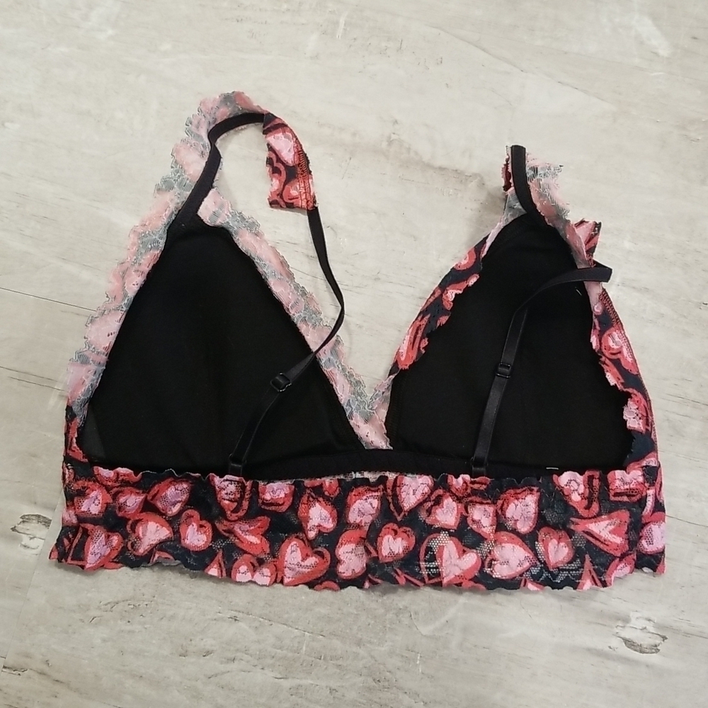 Hanky Panky Printed Signature Lace Padded Crossover Bralette Love Potion Nwt — image 7 of 8